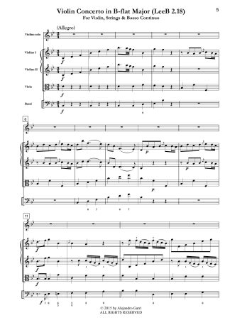 Violin Concerto in B-flat Major (LeeB 2.18)