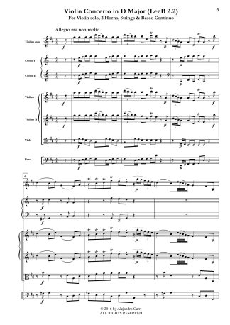 Violin Concerto in D Major (LeeB 2.2)