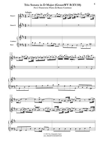 Trio Sonata in D Major (GraunWV B:XV:58)