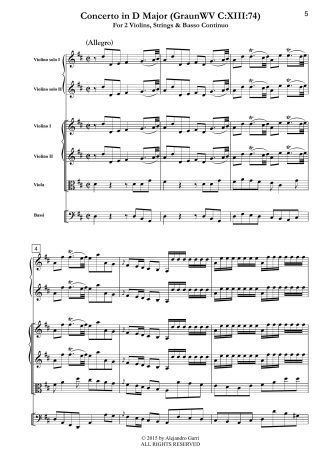 Concerto in D Major(GraunWV C:XIII:74)