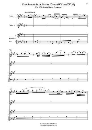 Trio Sonata in A Major (GraunWV Av:XV:39)