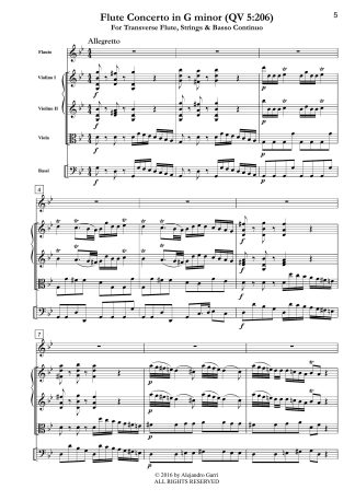 Flute Concerto in G minor (QV 5:206)