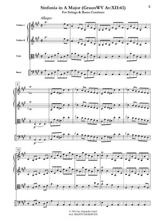 Sinfonia in A Major(GraunWV Av:XII:61)