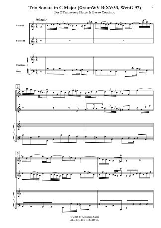 Trio Sonata in C Major(GraunWV B:XV:53, WenG 97)