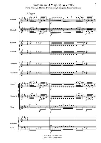 Sinfonia in D Major (GWV 730)