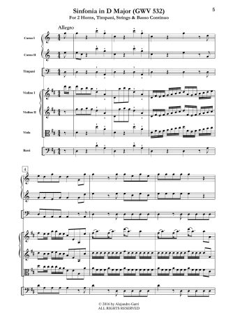 Sinfonia in D Major (GWV 532)