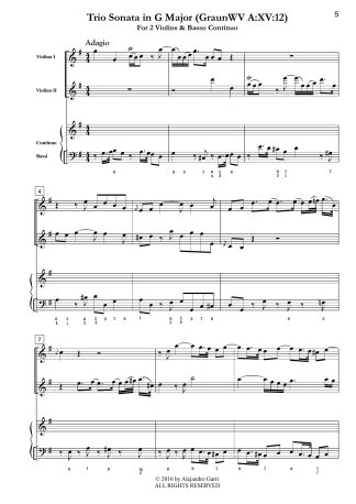 Trio Sonata in G Major (GraunWV A:XV:12)