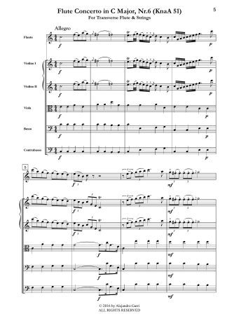 Flute Concerto in C Major, Nr.6 (KnaA 51)