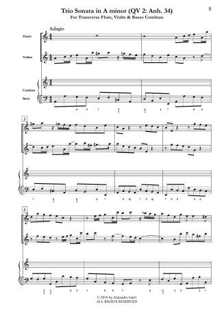 Trio Sonata in A minor (QV 2: Anh. 34)