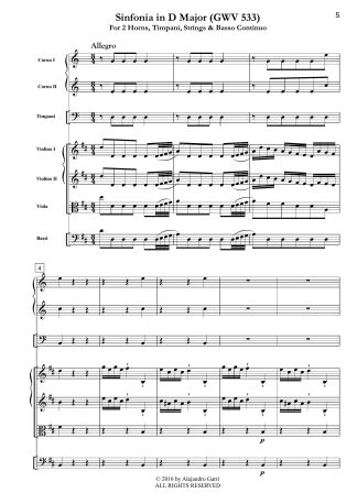 Sinfonia in D Major (GWV 533)