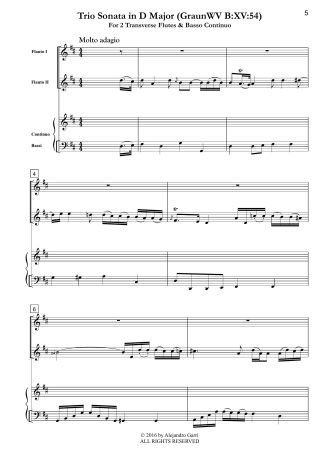 Trio Sonata in D Major (GraunWV B:XV:54)