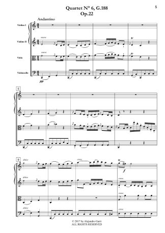 Six String Quartets, Op.22, Volume 6