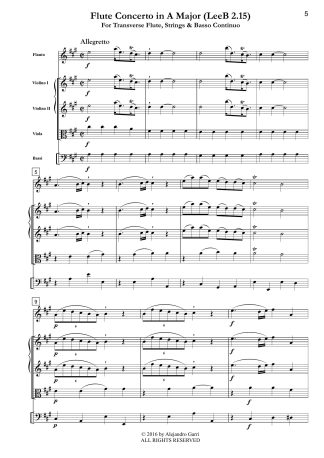 Flute Concerto in A Major (LeeB 2.15)