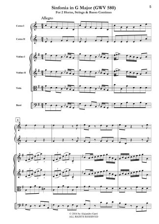 Sinfonia in G Major(GWV 580)