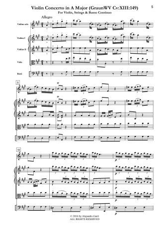 Violin Concerto in A Major (GraunWV Cv:XIII:149)