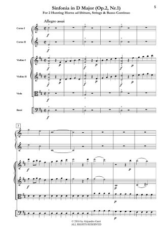 Sinfonia in D Major, Op.2, Nr.1
