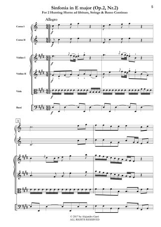 Sinfonia in E Major, Op.2, Nr.2