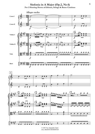 Sinfonia in A Major, Op.2, Nr.4