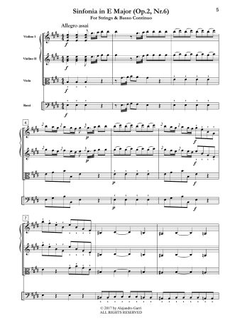 Sinfonia in E Major, Op.2, Nr.6
