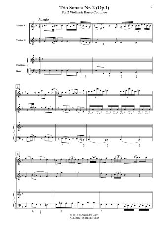 Six Trio Sonatas, Op.1, Nr.2