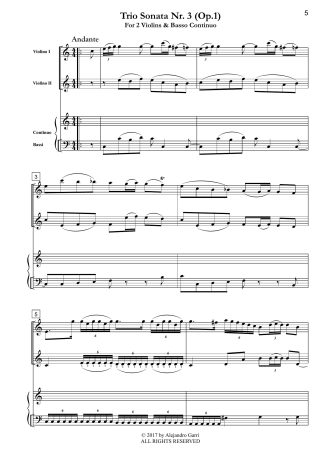Six Trio Sonatas, Op.1, Nr.3