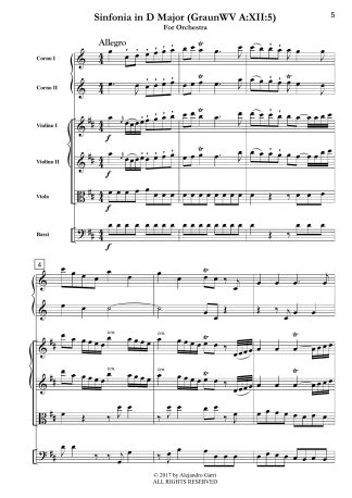 Sinfonia in D Major (GraunWV A:XII:5)