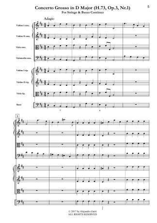 Concerto Grosso in D Major (H.73, Op.3, Nr.1)