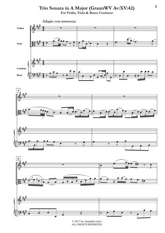 , Trio Sonata in A Major (GraunWV Av:XV:42)