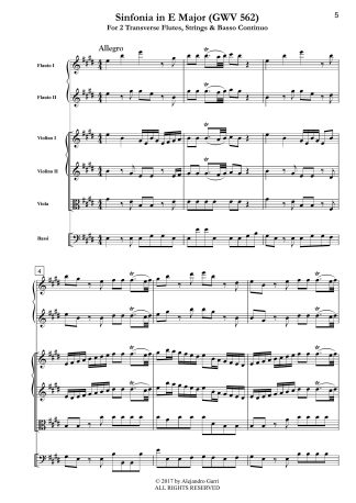 Sinfonia in E Major (GWV 562)