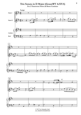 Trio Sonata in G Major (GraunWV A:XV:5)