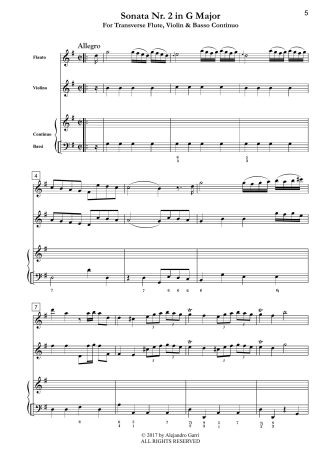 Six Trio Sonatas, Sonata Nr.2 in G Major