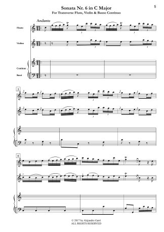 Six Trio Sonatas, Sonata Nr.6 in C Major