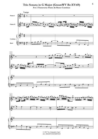 Trio Sonata in G Major (Graun Bv:XV:69)