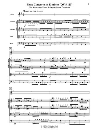 Flute Concerto in E minor (QV 5:120)