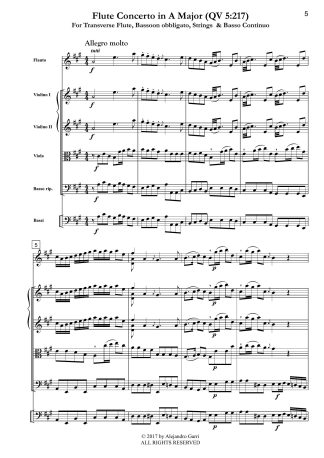Flute Concerto in A Major (QV 5: 217)