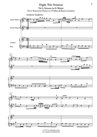 Eight Trio Sonatas, Nr.1, Sonata in G Major