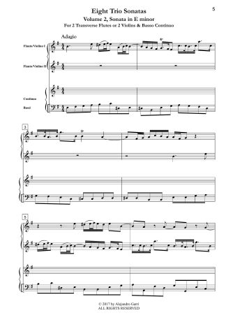 Eight Trio Sonatas, Nr.2, Sonata in E minor