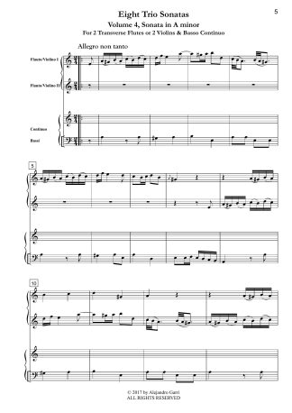 Eight Trio Sonatas, Nr.4, Sonata in A minor