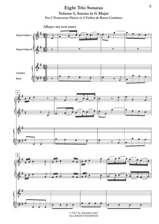 Eight Trio Sonatas, Nr.5, Sonata in G Major