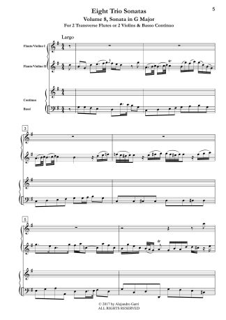 Eight Trio Sonatas, Nr.8, Sonata in G Major