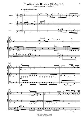 Trio Sonata in D minor, Op.54, Nr.3