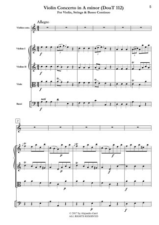 Violin Concerto in A minor, (DouT 112)