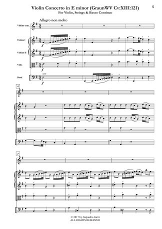 Violin Concerto in E minor (GraunWV Cv:XIII:121)