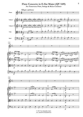 Flute Concerto in E-flat Major (QV 5:89)
