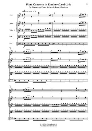 Flute Concerto in E minor (LeeB 2.4)