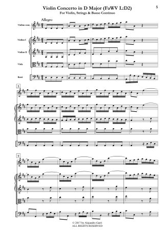 Violin Concerto in D Major (FaWV L:D2)