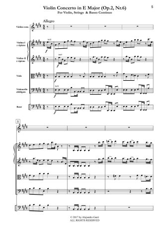 Violin Concerto in E Major(Op.2, Nr.6)