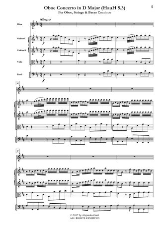 Oboe Concerto in D Major (HauH 5.3)