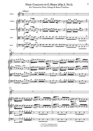 Flute Concerto in G Major(Op.3, Nr.1)