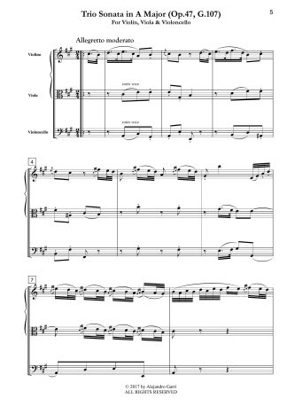 Trio Sonata in A Major (Op.47, G.107)